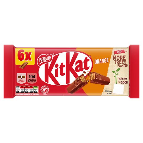 KitKat 2 Finger Orange 6pk (6 x 20.7g) pack shot