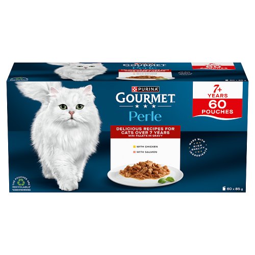 Gourmet Perle Senior 7+ in Gravy Mixed Variety Chicken (60 x 85g) pack shot