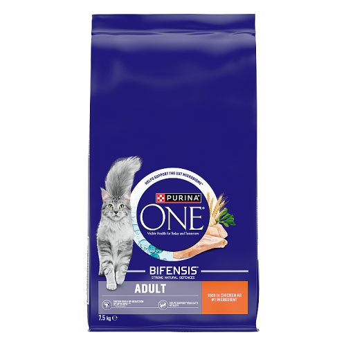 Purina ONE Adult Cat Chicken & Wholegrains 7.5kg pack shot