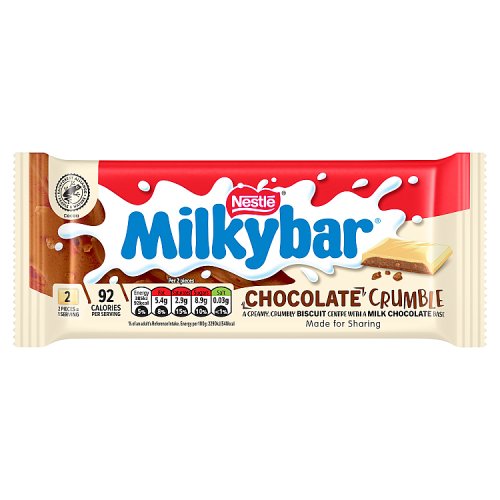 Milkybar White Chocolate Crumble Block 84g pack shot