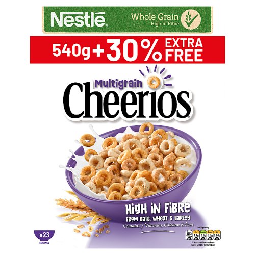 Cheerios Multigrain 30% Extra Free 700g pack shot