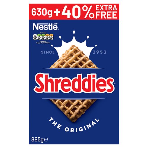 Shreddies The Original Cereals 885g pack shot