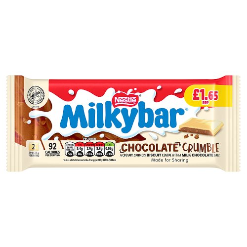 Milkybar White Chocolate Crumble 84g PM £1.65 pack shot