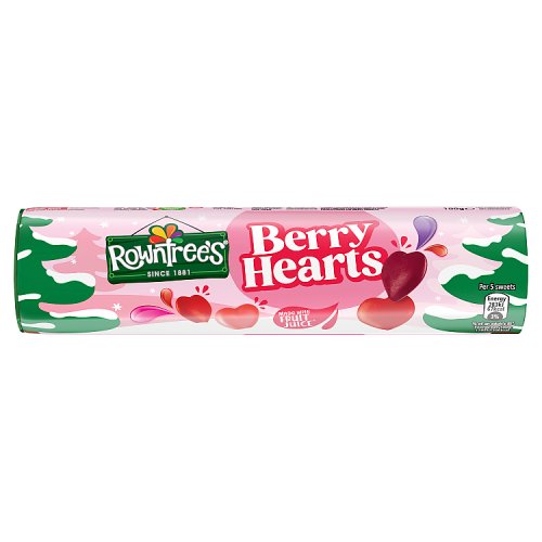 Rowntrees Berry Hearts Giant Tube 100g pack shot