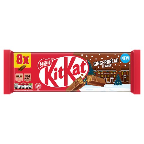 KitKat 2 Finger Gingerbread 8pk (8 x 20.7g) pack shot