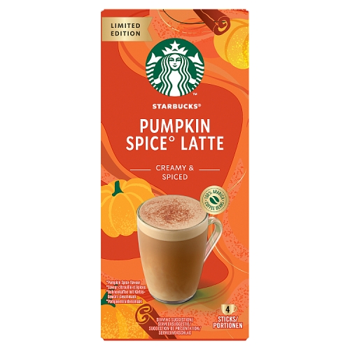 Starbucks Pumpkin Spice Latte Sachets 4s 4pk (4 x 24g) pack shot