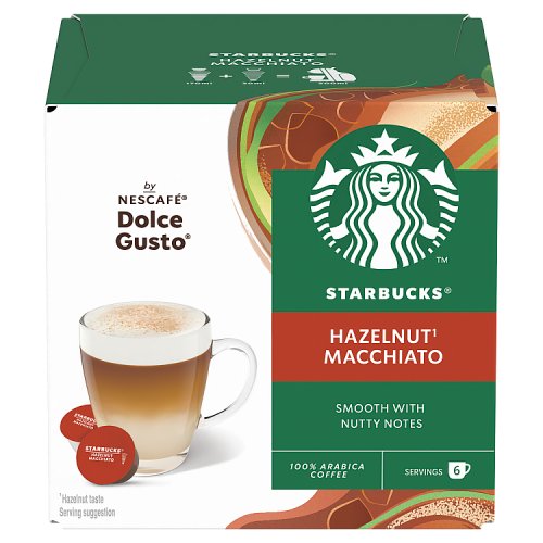 Starbucks Dolce Gusto Hazelnut 12s 123g pack shot