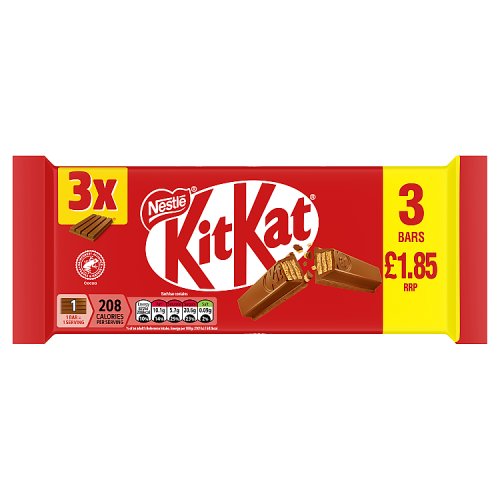 KitKat 4 Finger 3pk (3 x 41.5g) PM £1.85 pack shot