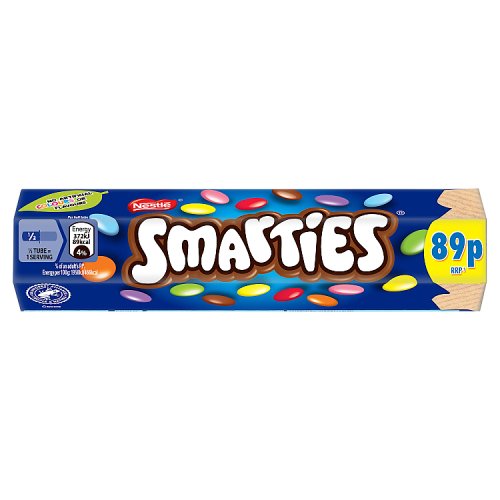 Smarties Hexatube PM 89p 38g pack shot