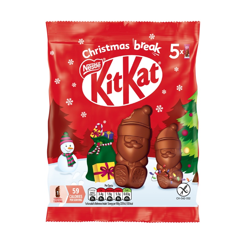 KitKat Mini Santa Pouch Clip Strip 55g pack shot