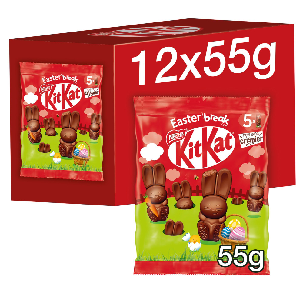 KitKat Mini Bunny Pouch Clipstrip (2 Clipstrips x 18 pk) 55g pack shot