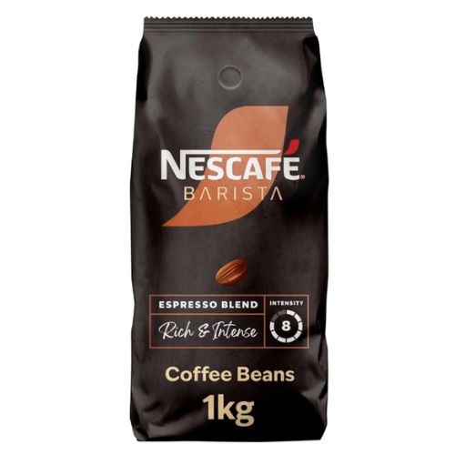 Nescafe Barista Espresso Blend Coffee Beans 1kg pack shot