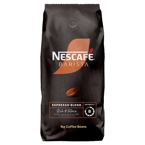 Nescafe Barista Espresso Blend Coffee Beans 1kg pack shot