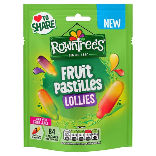 Rowntrees Pouch Fruit Pastilles Lollies 130g pack shot