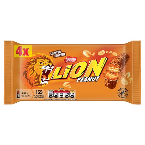 Lion Bar Peanut Ltd 4pk (4 x 31g) pack shot