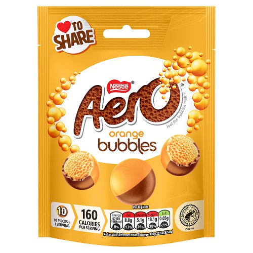 Aero Pouch Bubbles Orange Bag 92g pack shot
