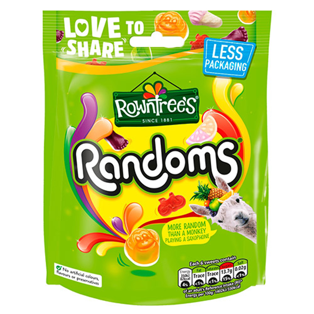 Rowntrees Randoms Clipstrip (4 Clipstrips x 9 Pk) 130g pack shot