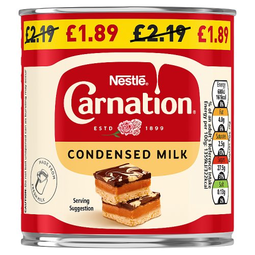 Carnation Sweetened Condensed Milk PM £1.89 397g pack shot