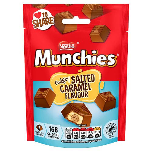 Munchies Salted Caramel Fudge Pouch 97g pack shot