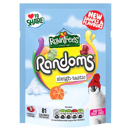 Rowntrees Randoms Festive Pouch 130g pack shot