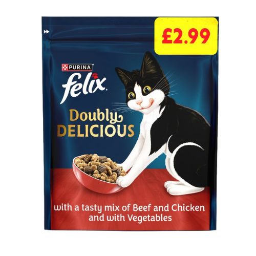 Felix Double Delicious Beef Chicken & Vegetables PM £2.99 600g pack shot