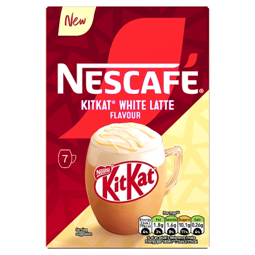Nescafe KitKat White Latte 7pk (7 x 140g) pack shot