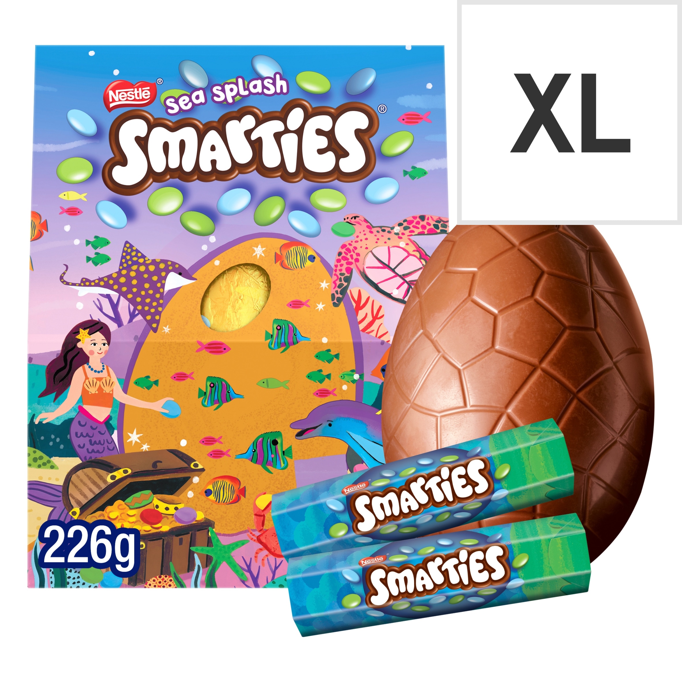Smarties Sea Splash Giant Egg 226g pack shot