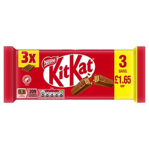 KitKat 4 Finger 3pk PM £1.65 pack shot