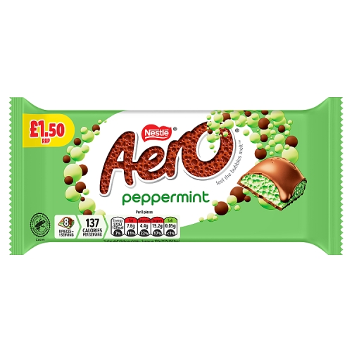 Aero Peppermint Sharing Bar PM £1.50 90g pack shot