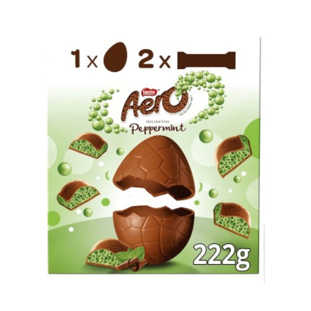 Aero Peppermint Giant Egg 222g pack shot