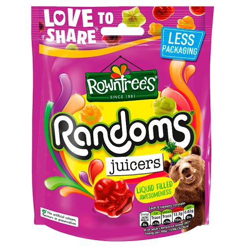Rowntrees Pouch Randoms Juicers 140g pack shot