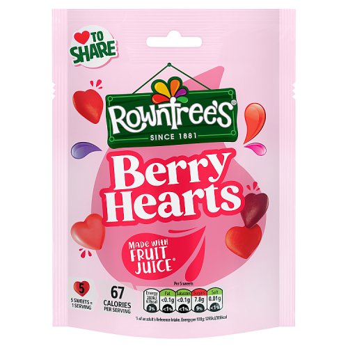 Rowntrees Berry Hearts 115g pack shot