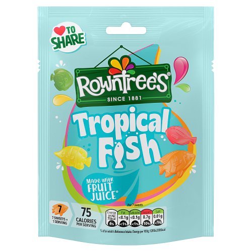 Rowntrees Tropical Fish Pouch 115g pack shot