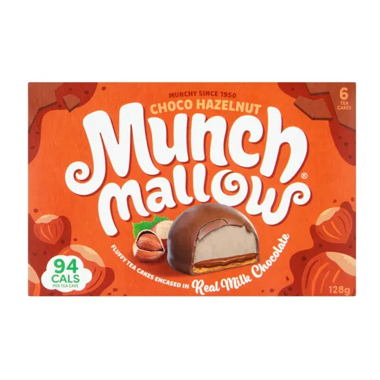 Munchmallow Choco Hazelnut Cakes 128g pack shot