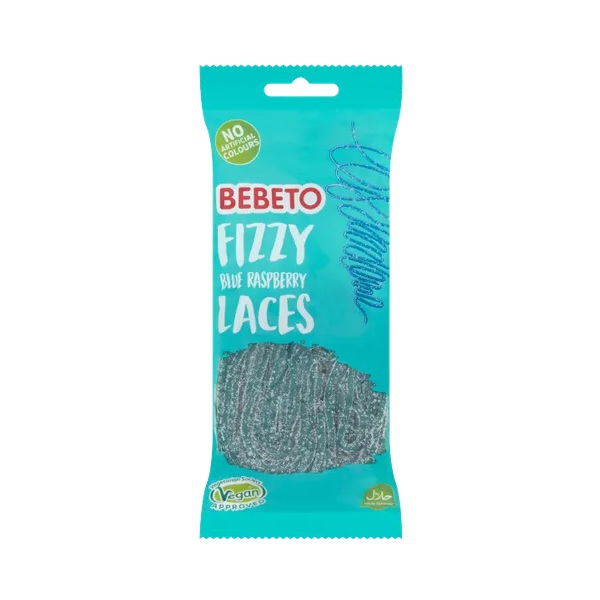 Bebeto Fizzy Blue Raspberry laces 160g PM £1 pack shot