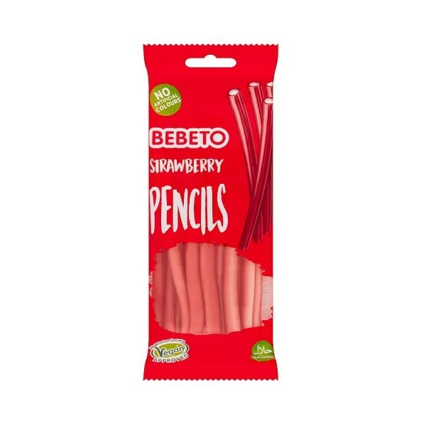 Bebeto Strawberry Pencils 160g PM £1 pack shot
