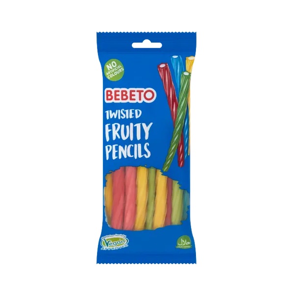 Bebeto Twisted Fruity Pencils 160g PM £1 pack shot
