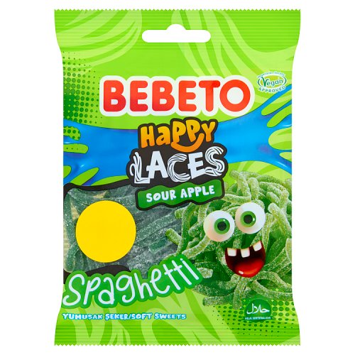 Bebeto Sour Apple Spaghetti 70g PM 50p pack shot