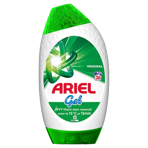 Ariel Original Washing Liquid Gel 26s 858ml pack shot