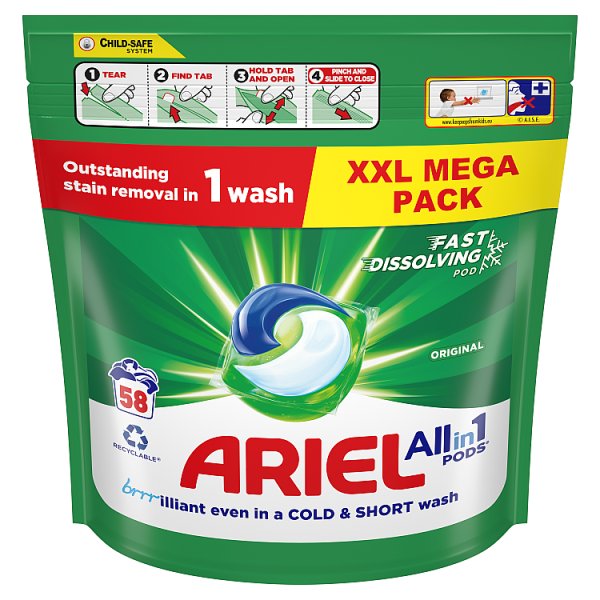 Ariel Pods Original Bulk 58s pack shot