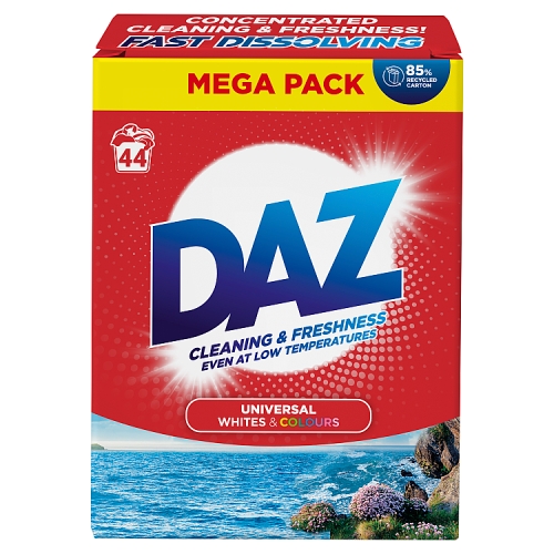 Daz Washing Powder Whites & Colours 44W 2.2kg pack shot