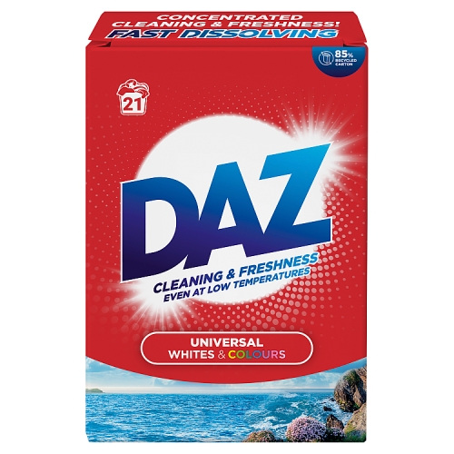 Daz Whites & Colours Laundry Powder 21 Washes 1.05kg pack shot