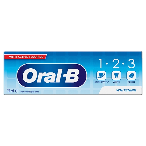 Oral B 123 Whitening Toothpaste 75ml pack shot