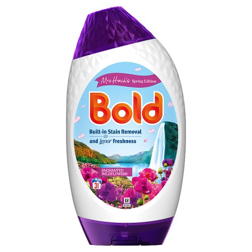 Bold 2 In1 Laundry Detergent Gel Hinch Wildflowers 1.23Ltr pack shot