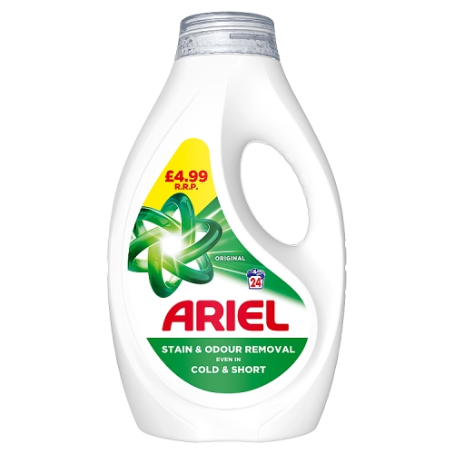 Ariel Liquid Regular 24W PM £4.99 740ml pack shot