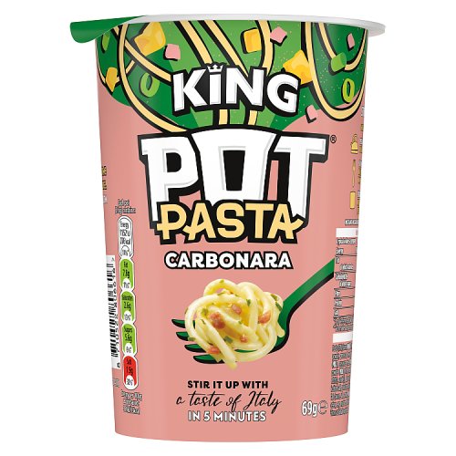 King Pot Pasta Creamy Carbonara 69g pack shot