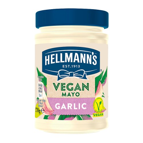 Hellmanns Vegan Garlic Mayonnaise 270g pack shot