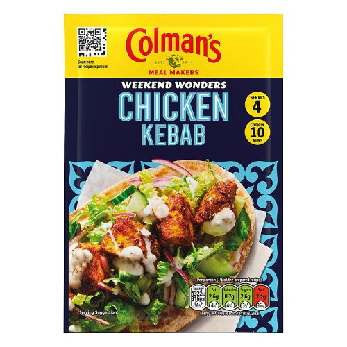 Colmans Big Night In Chicken Kebab 30g pack shot