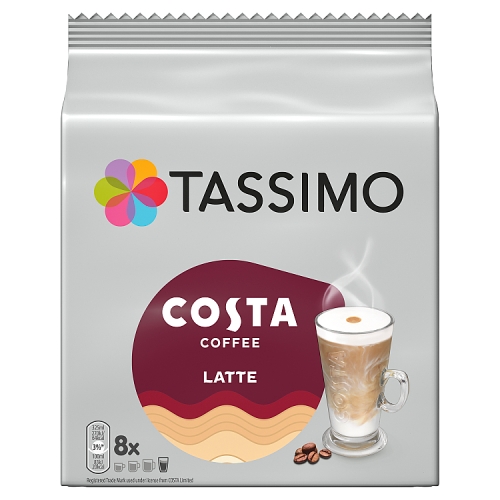 Tassimo Costa Latte 8pk (8 x 27.9g) pack shot