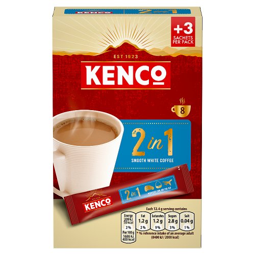 Kenco 2In1 Coffee Sachets 8pk (8 x 12.4g) pack shot